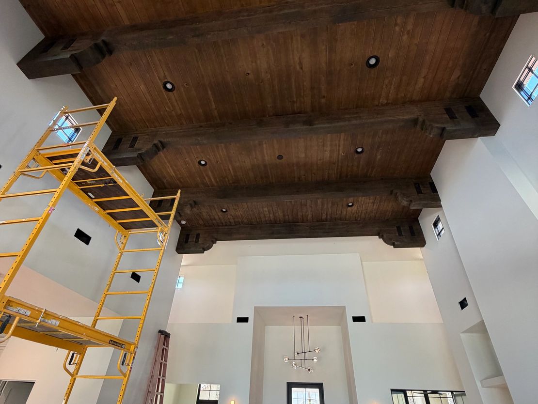 High ceiling lighting prep